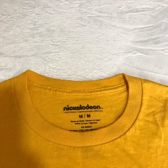 Nickelodeon Squidward T-Shirt Mens Size M Color Yellow Short Sleeve’s Round Neck - Picture 6 of 12